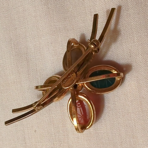Vintage scarab beetle brooch bal-ron - Picture 2 of 4